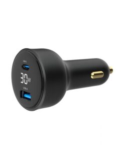 MOBILE CHARGER CAR USB 2PORT/TA-UC-AC2PD30LCD-CAR01 GEMBIRD