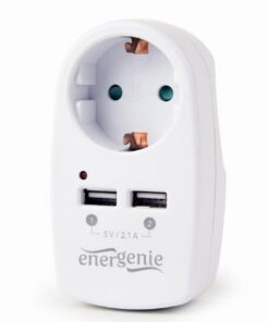 CHARGER USB WITH P/T AC SOCKET/EG-ACU2-02 GEMBIRD